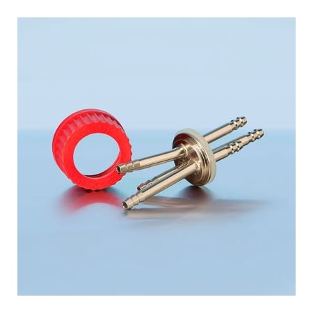 Cp Lab Safety. Duran 3-Port Cap, GL45 Red PBT Screw Cap, Stainless Steel Ports, Sterile 292612804